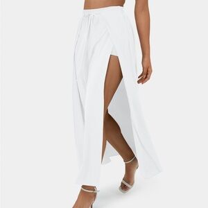 Halara white long skirt M